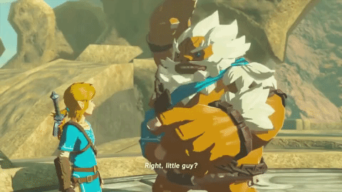 Darunia giving Link encouragement in Breath of the Wild