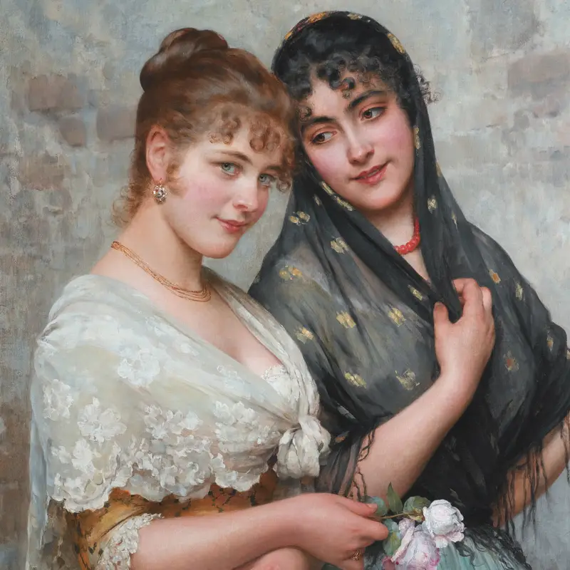 'Two Venetian Women' by Eugen von Blaas (1898)