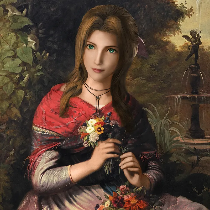 'Aerith, the Girl with Flowers' by Haley Hylia (2019)