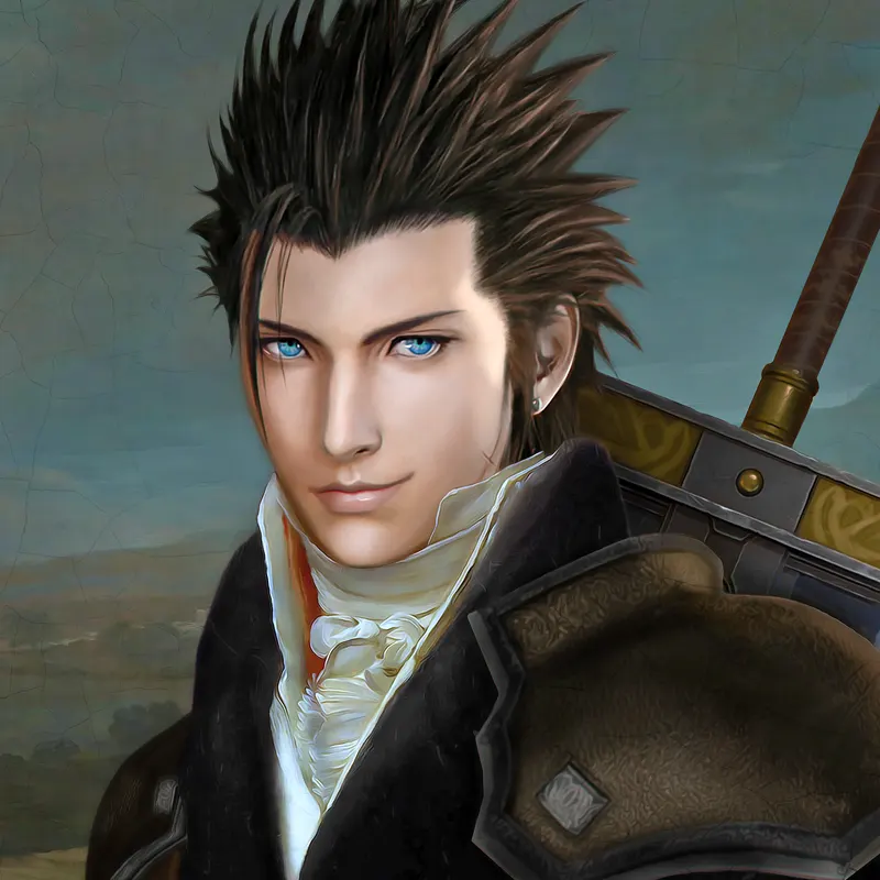'Portrait of Zack Fair with Buster Sword' by Haley Hylia (2022)